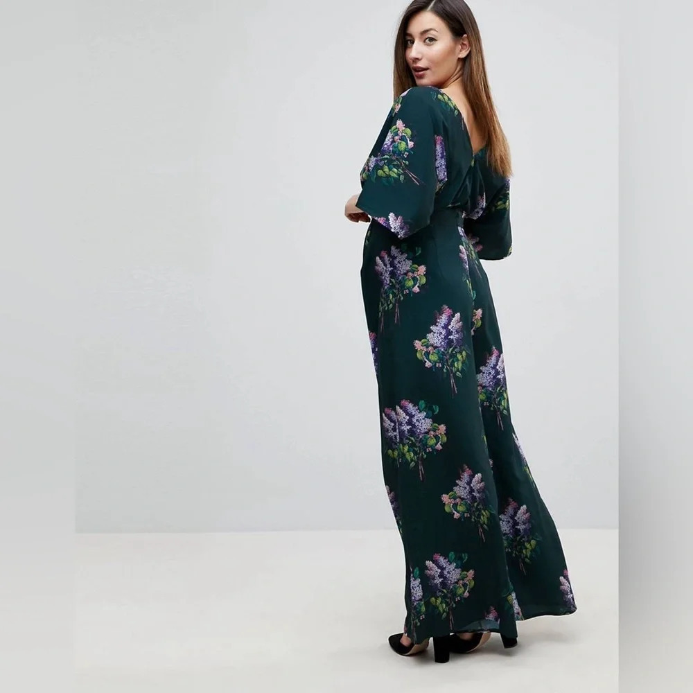 ASOS maternity floral wide leg Jumpsuit 29050 - Picture 2 of 15